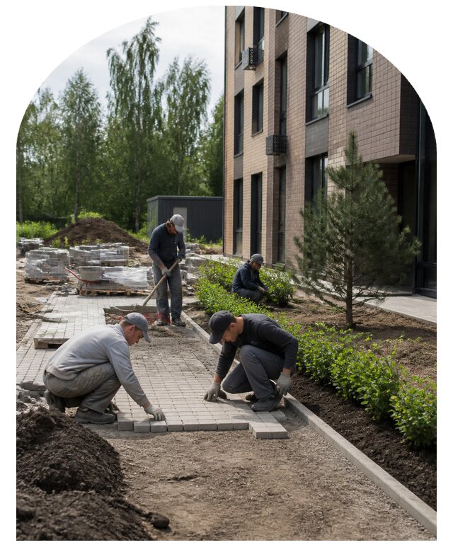 Благоустройство придомовой территории под ключ в Балашихе