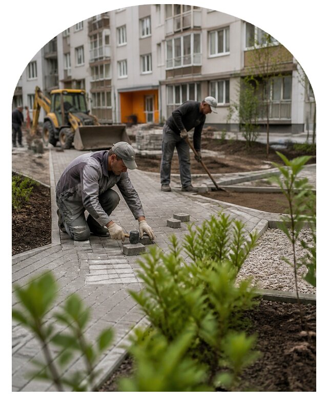 Благоустройство двора многоквартирного дома в Балашихе